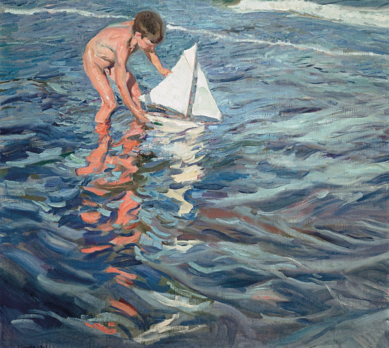 Pieni purjevene tekijältä Joaquín Sorolla