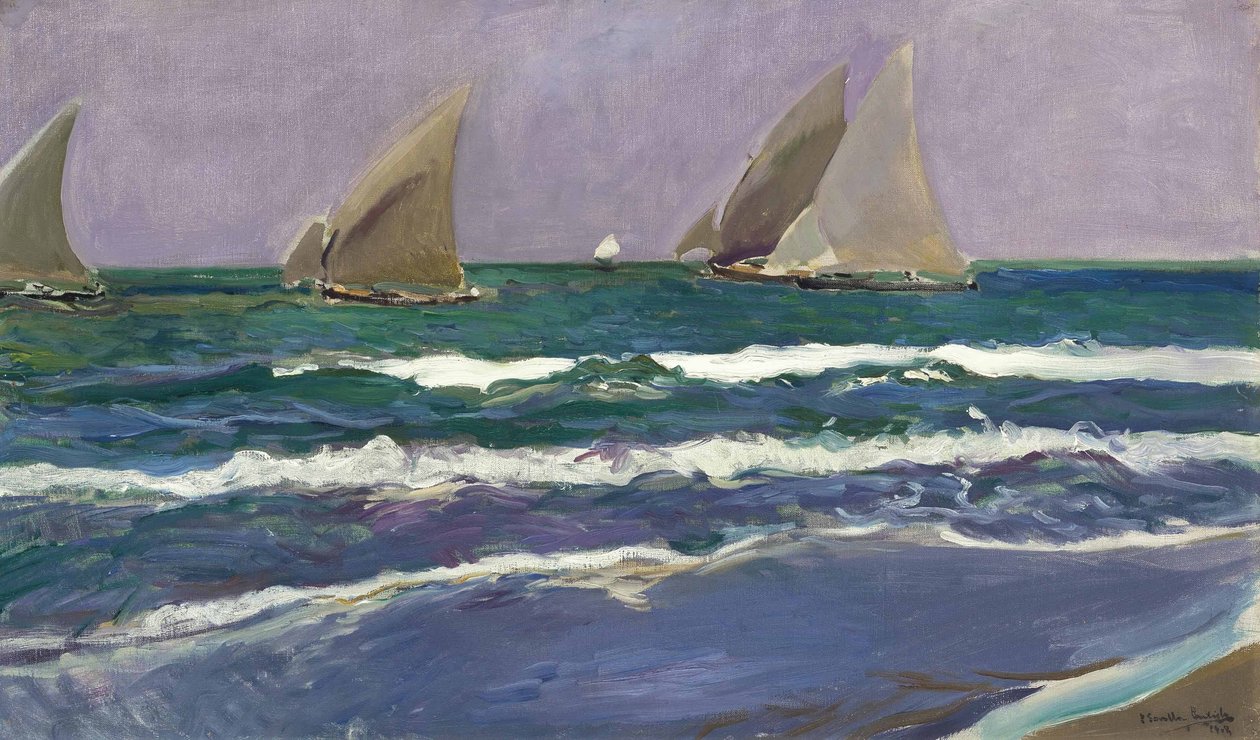 Velas en el mar, Valencia tekijältä Joaquín Sorolla