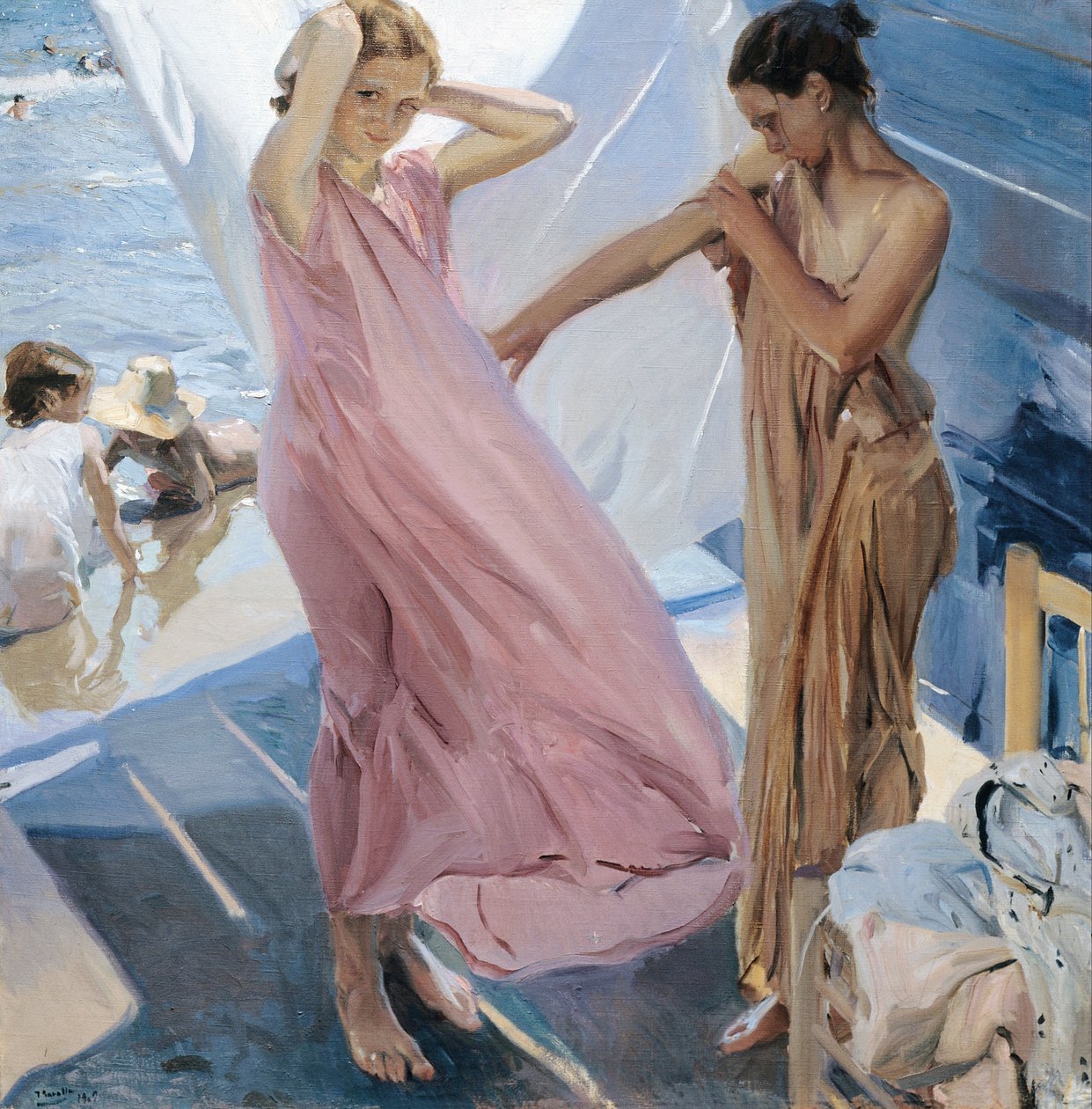 Uimisen jälkeen, Valencia tekijältä Joaquín Sorolla