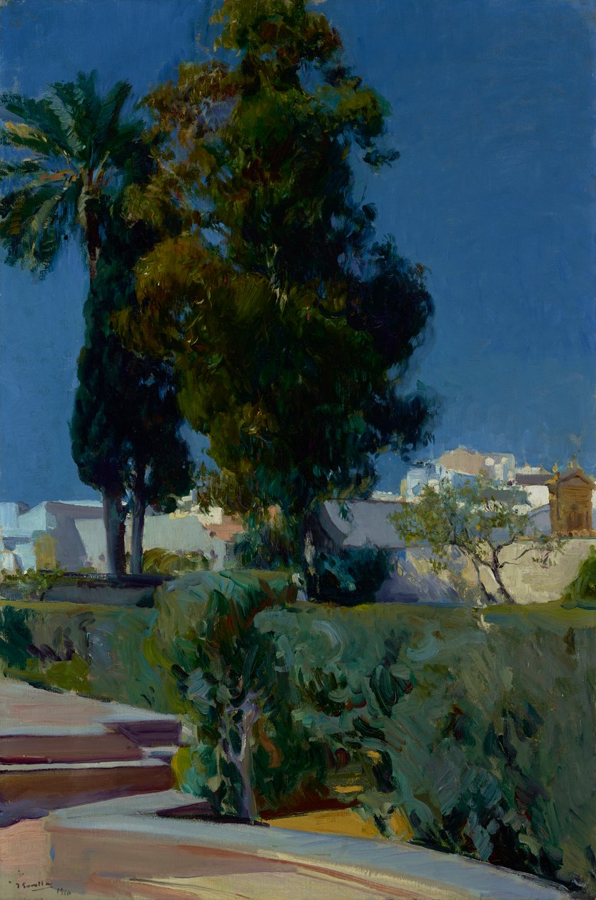 Corner of the Garden, Alcazar, Sevilla, 1910 tekijältä Joaquín Sorolla