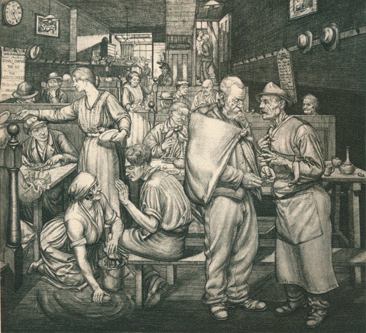 Eating-House, Chelsea, c1911-1924, 1924 tekijältä Job Nixon