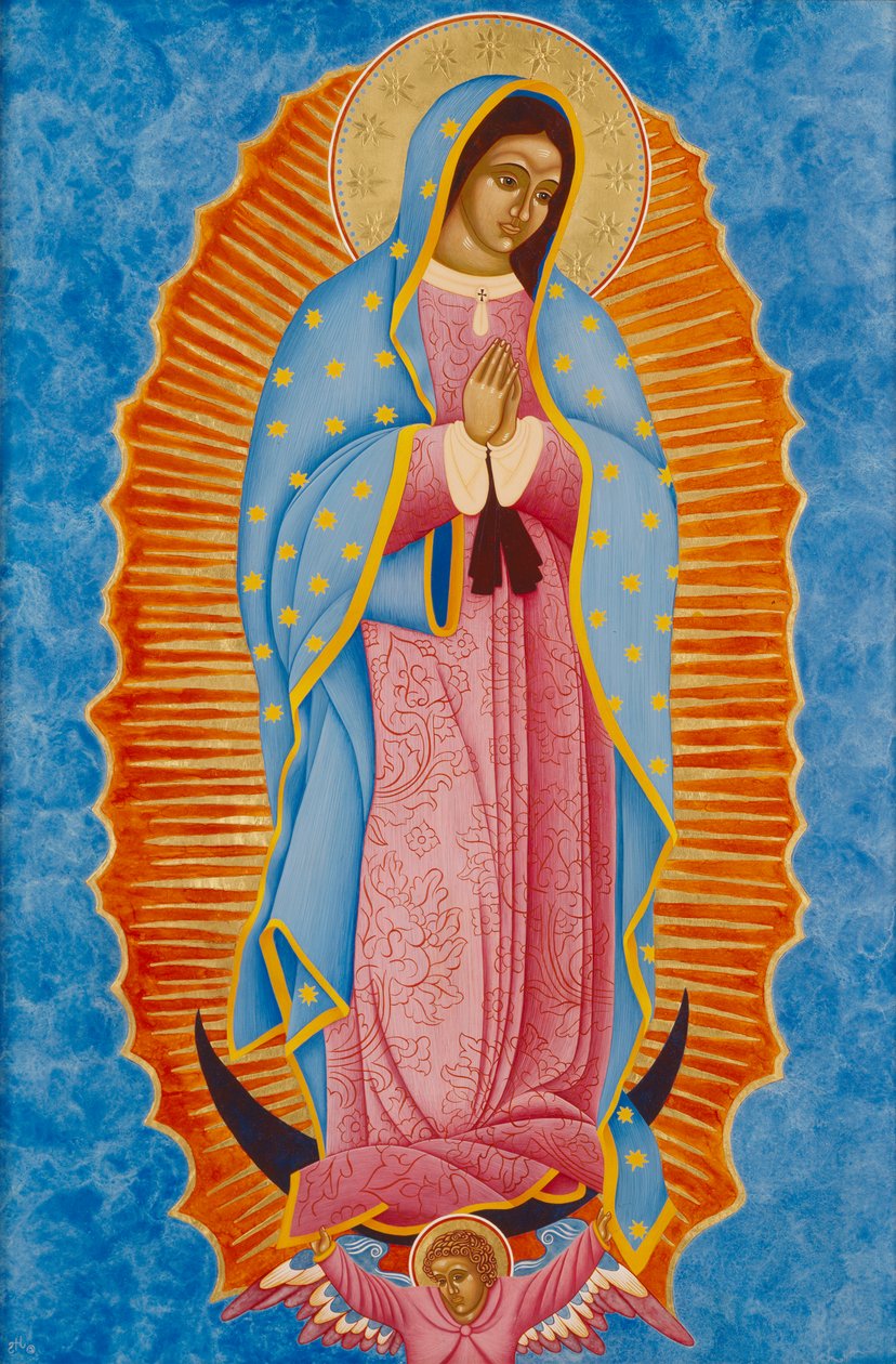 Guadalupe, 2005 (munatempera ja 24k kultaa puulle). tekijältä Jodi Simmons
