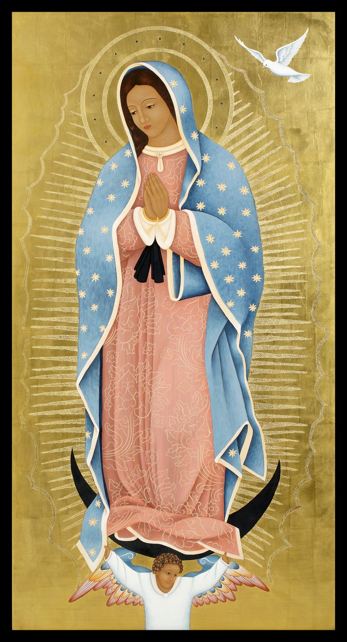 La Paloma Blanca, 2013 (munatempera ja 24k kultaa puulle). tekijältä Jodi Simmons