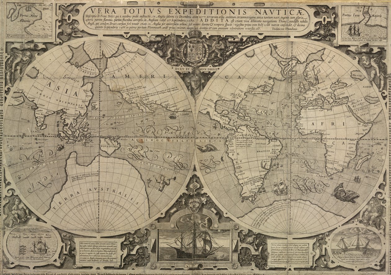 Draken maailmanmatka 1577-1580, todellinen kertomus koko merimatkasta tekijältä Jodocus Hondius