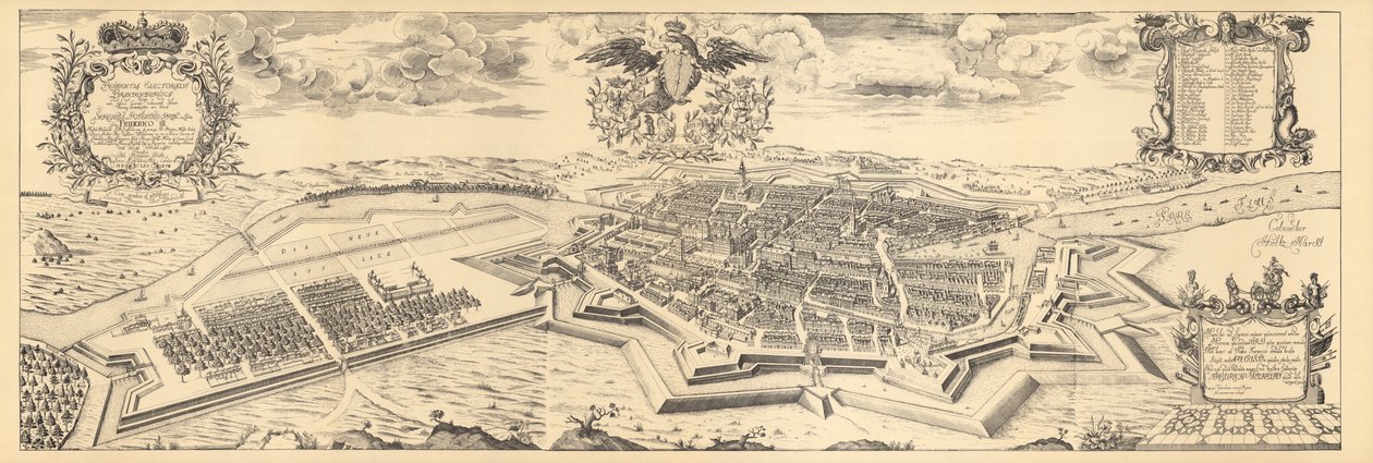 Berliinin ja Coellnin kartta, 1688 tekijältä Joh. Bernhard Schultz