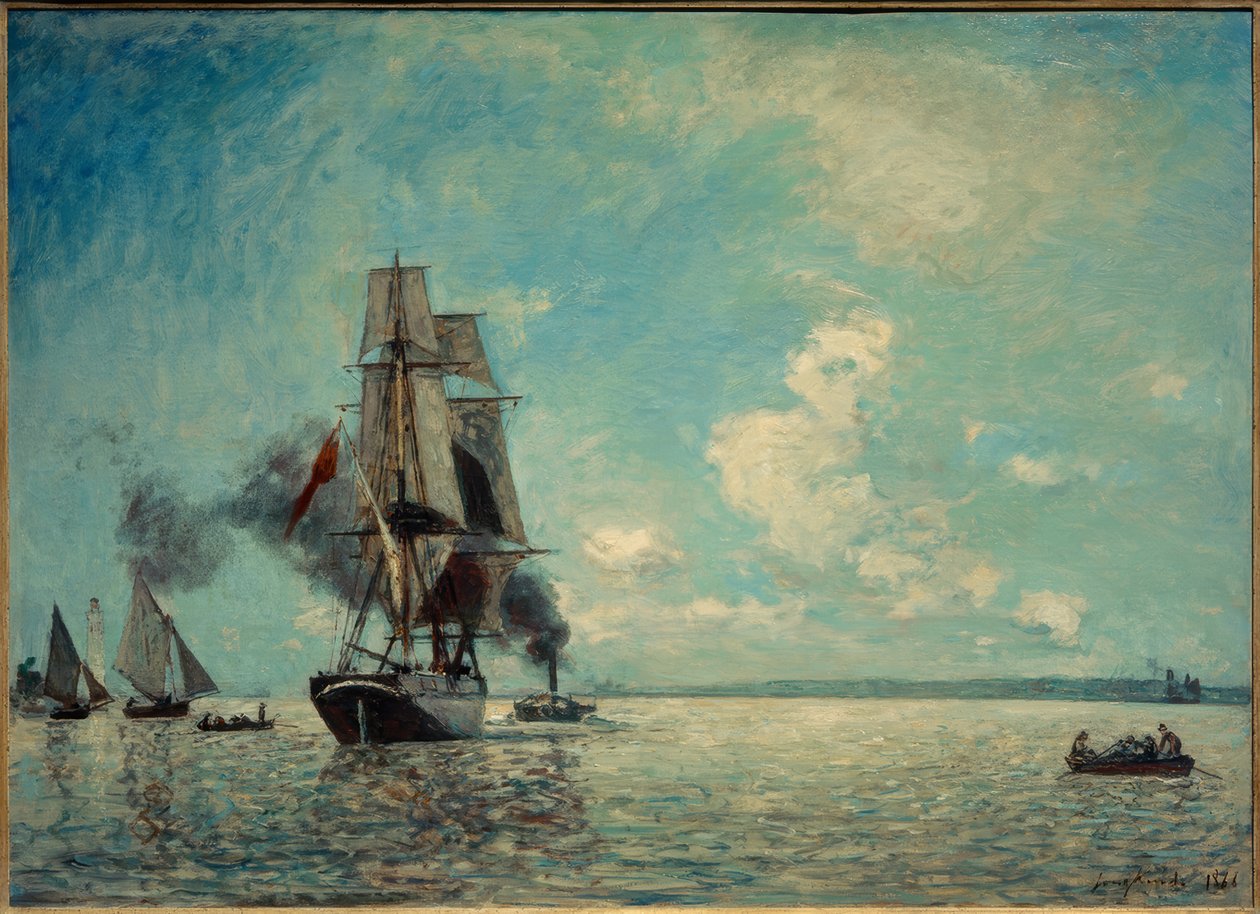 Der Hafen von Honfleur tekijältä Johan Barthold Jongkind