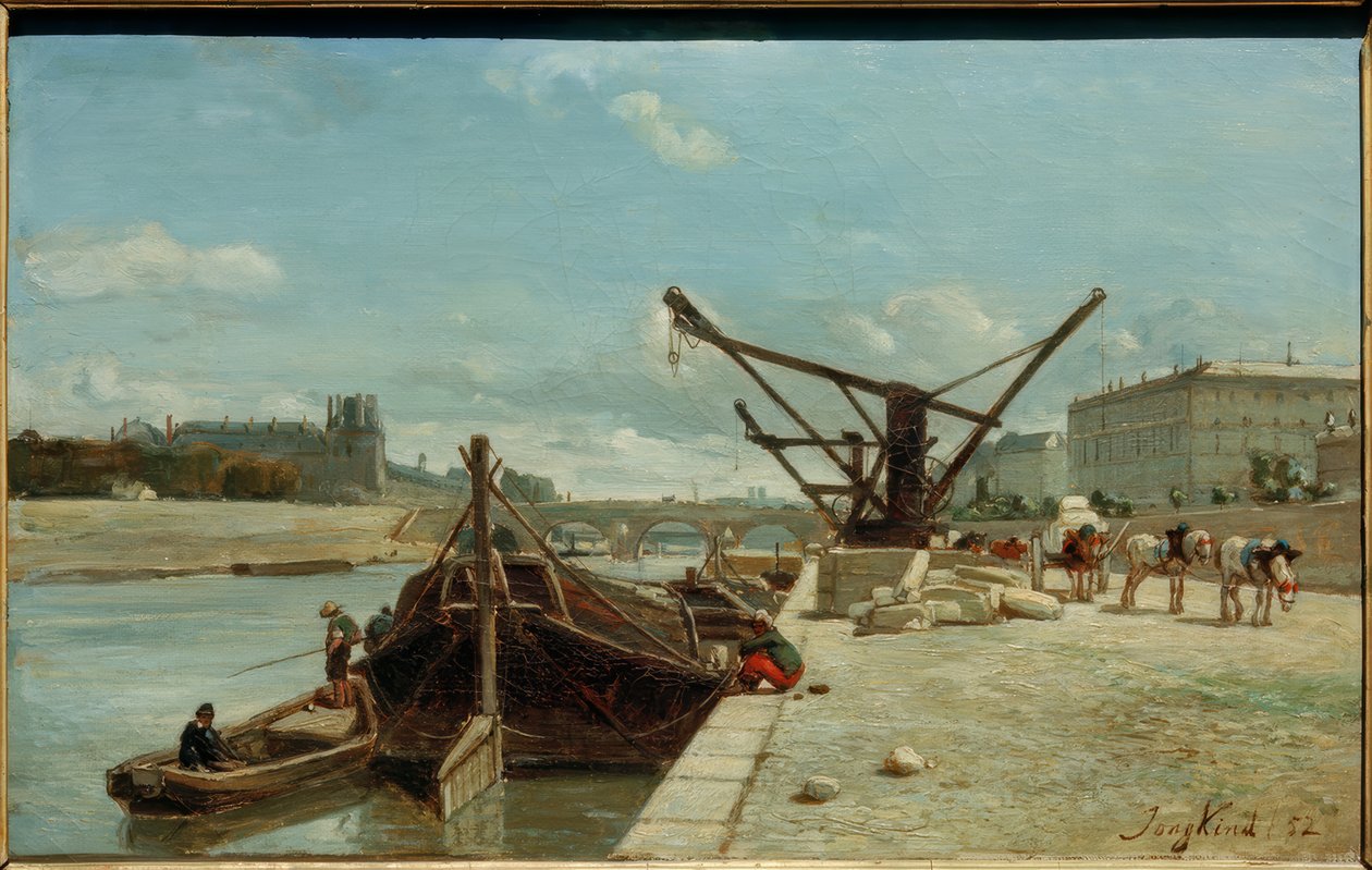 Der Pont Royal, gesehen vom Quai d’Orsay tekijältä Johan Barthold Jongkind