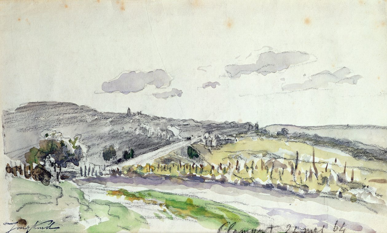 Näkymä Clamartista, 1864 tekijältä Johan Barthold Jongkind