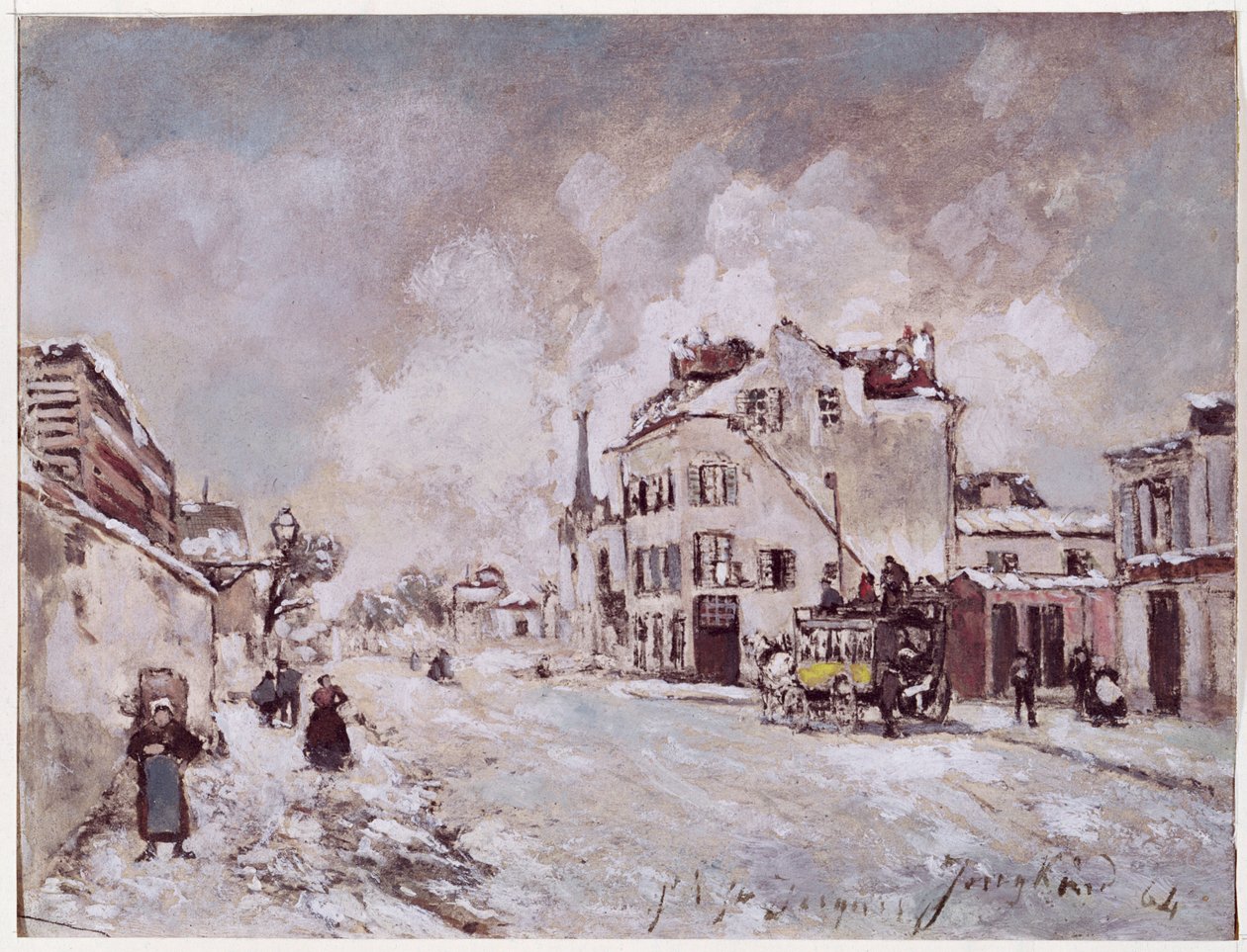 Näkymä Faubourg Saint-Jacquesille tekijältä Johan Barthold Jongkind
