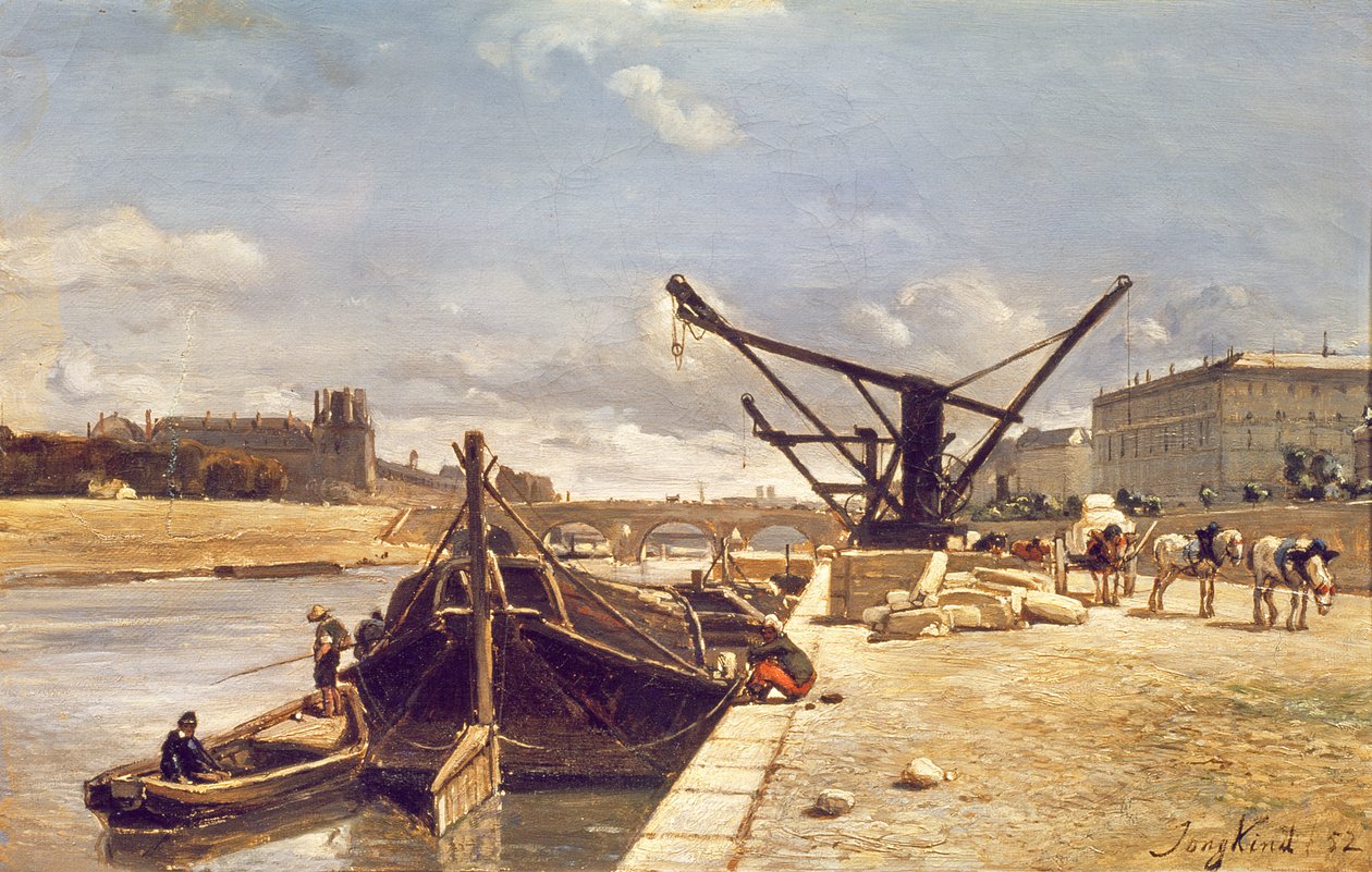 Näkymä Pont Royalille, Pariisi tekijältä Johan Barthold Jongkind