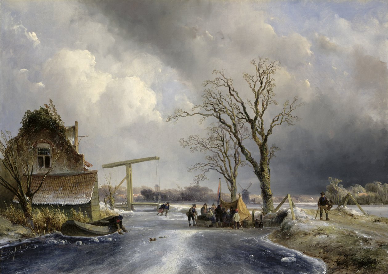 Talvimaisema, 1846 tekijältä Johan Barthold Jongkind