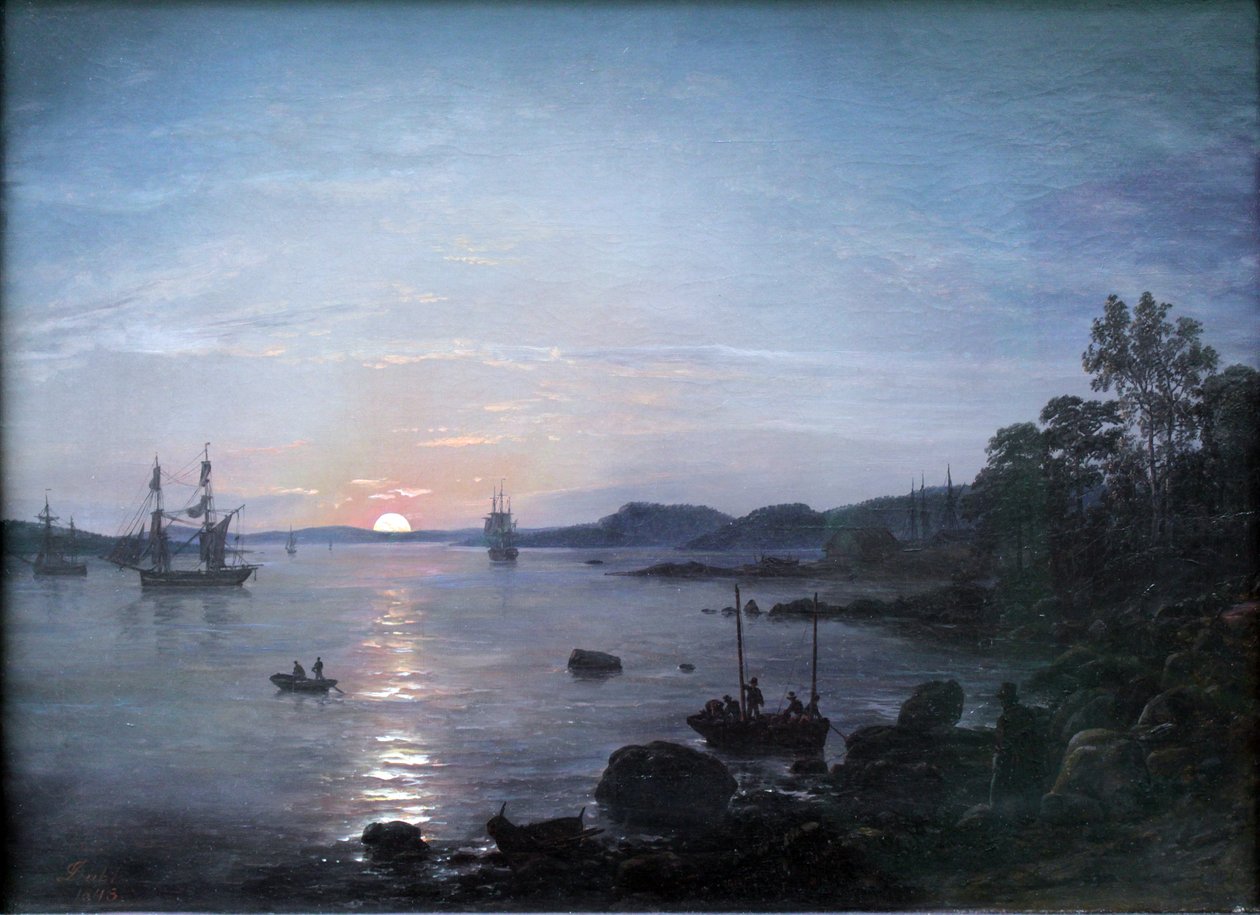 Fjord bei Holmestrand tekijältä Johan Christian Dahl