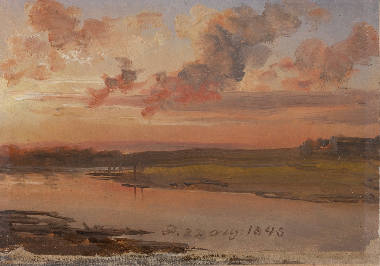 Elbe illalla tekijältä Johan Christian Dahl