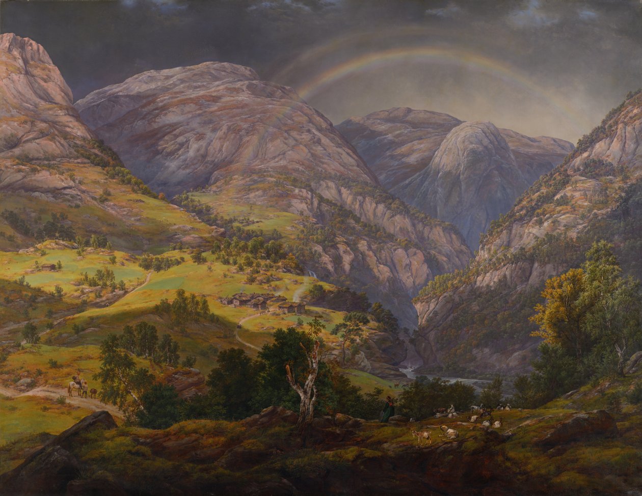 Näkymä Stalheimista Straheimista tekijältä Johan Christian Dahl