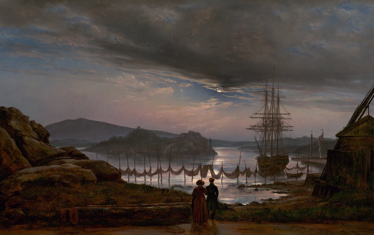 Näkymä Vaekerosta lähellä Christianiaa tekijältä Johan Christian Dahl