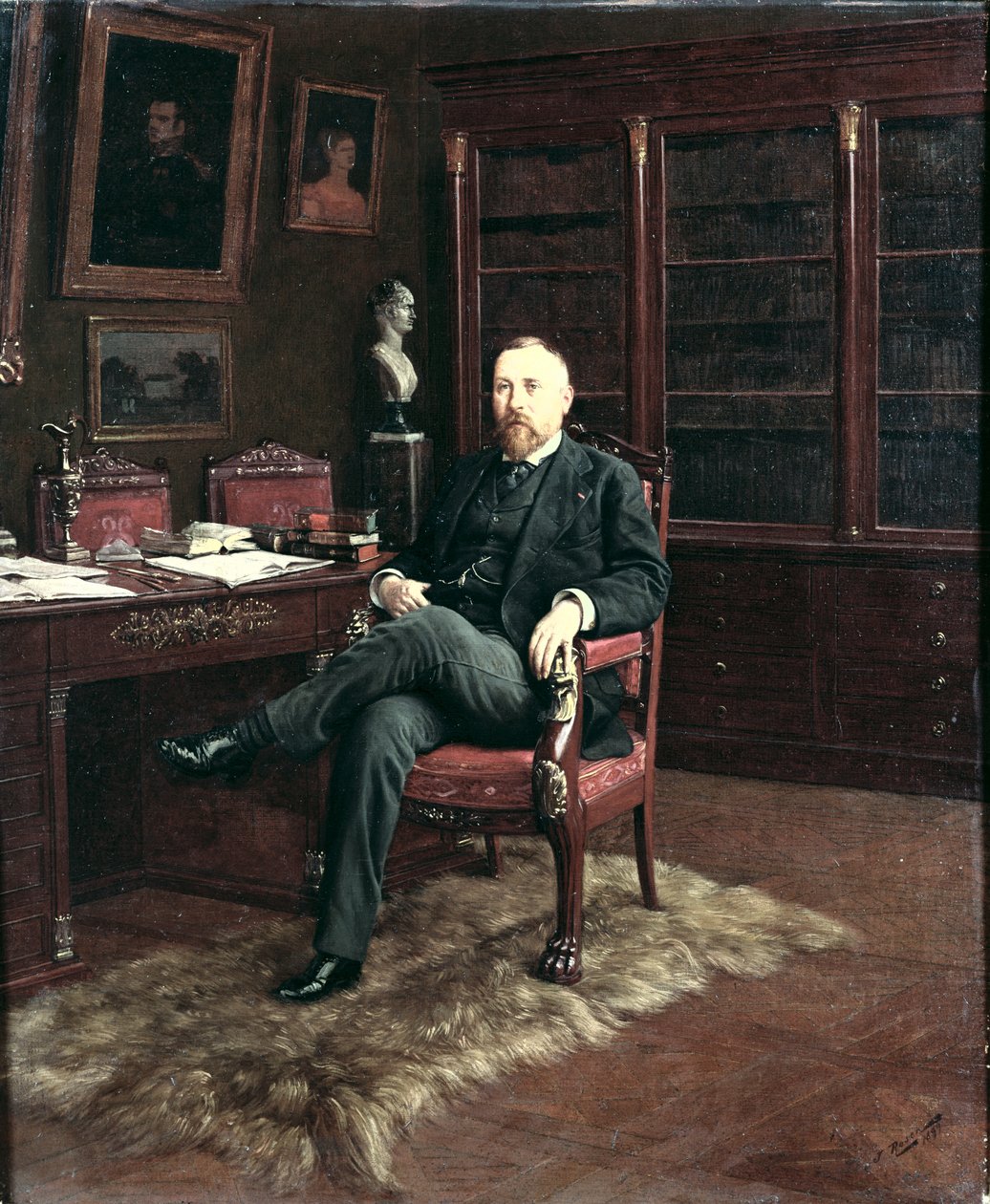 Paul Marmottanin (1856-1932) muotokuva hänen tutkimuksessaan, 1899 tekijältä Georg Rosen