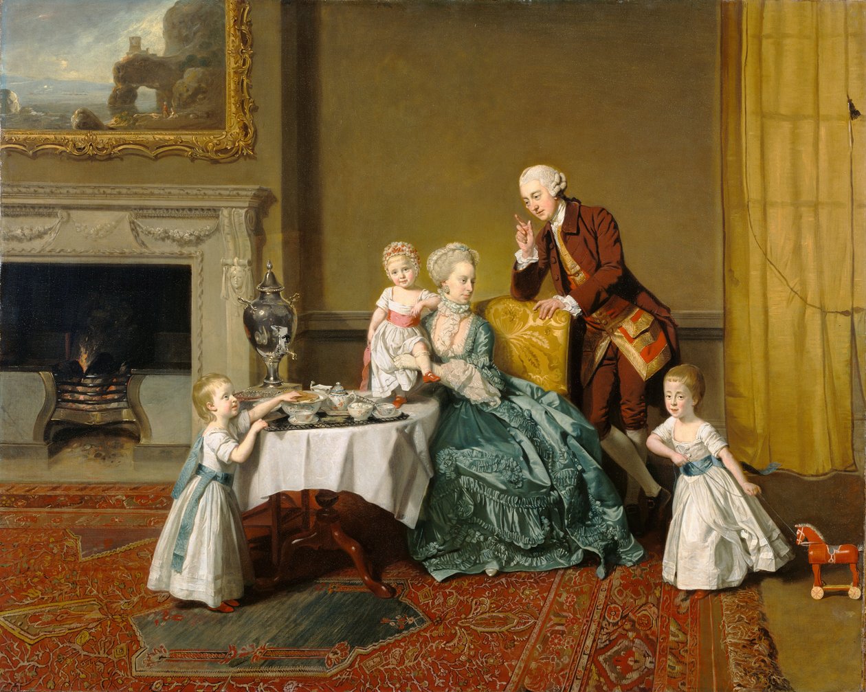 John, neljästoista lordi Willoughby de Broke ja hänen perheensä tekijältä Johan Joseph Zoffany