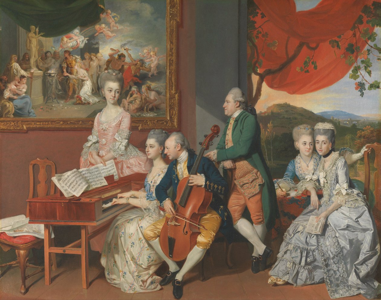 Gore -perhe Georgein kanssa, 3. Earl Cowper tekijältä Johan Joseph Zoffany