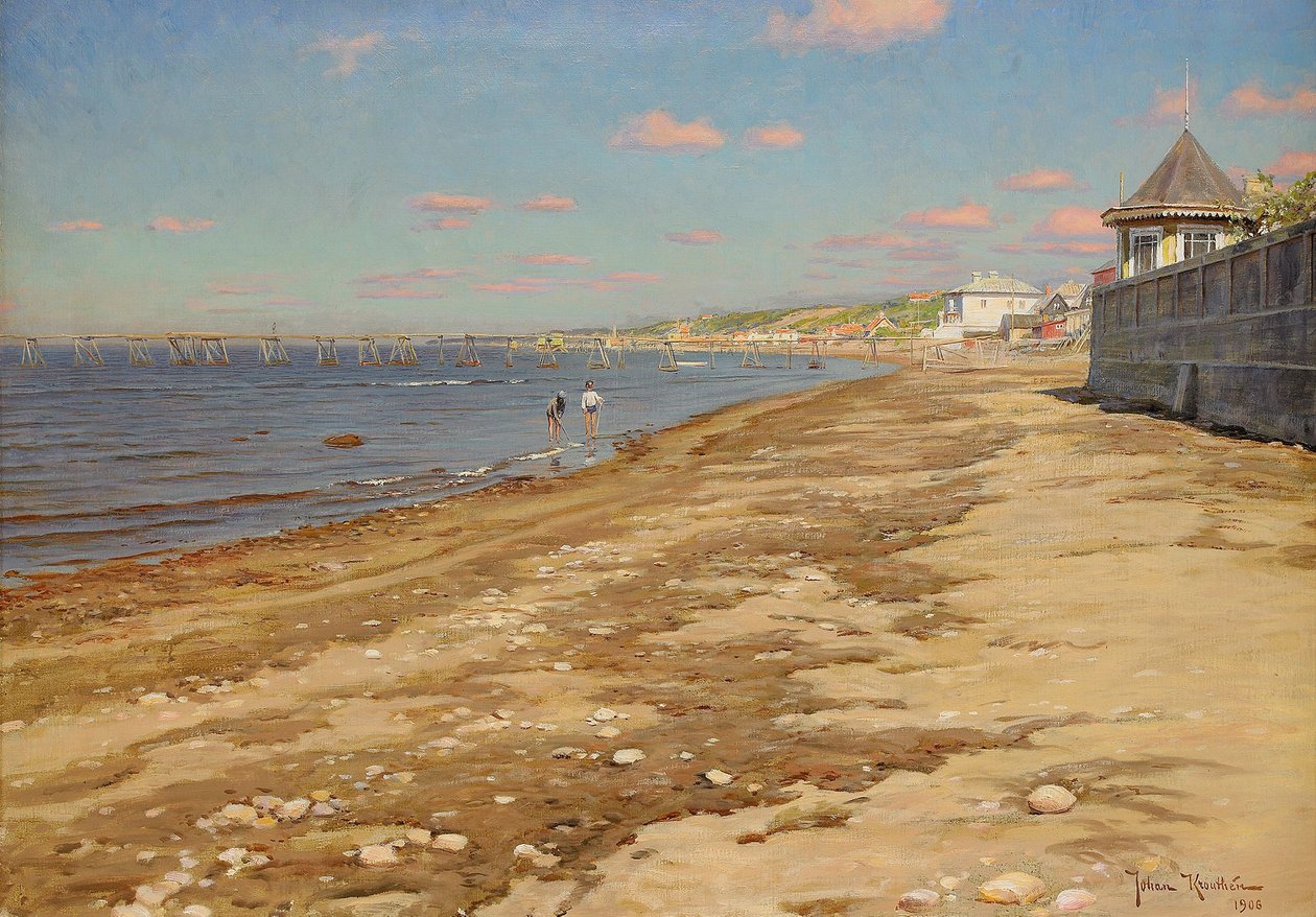Strand med badande pojkar tekijältä Johan Fredrik Krouthen