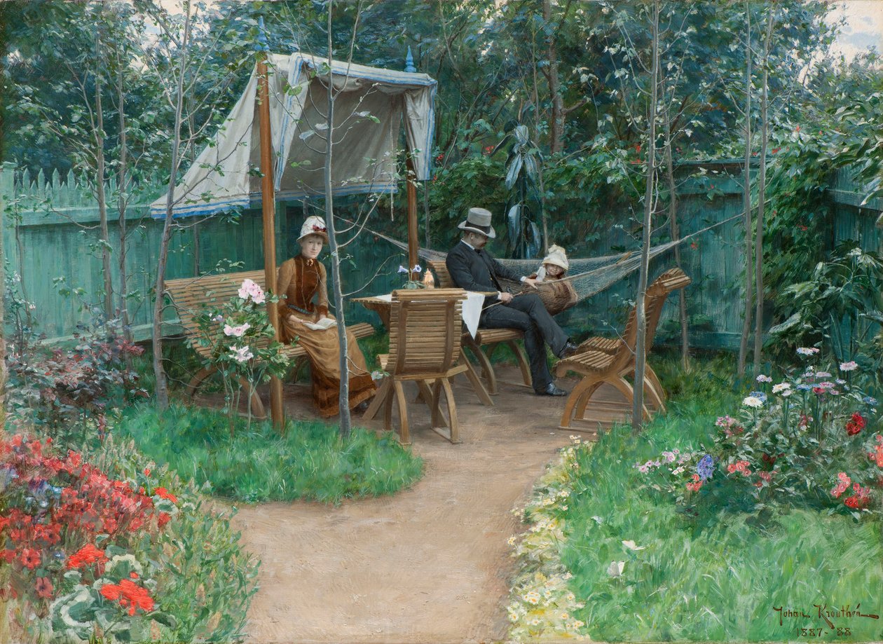 Tradgardsinterior ja Linkoping tekijältä Johan Fredrik Krouthen