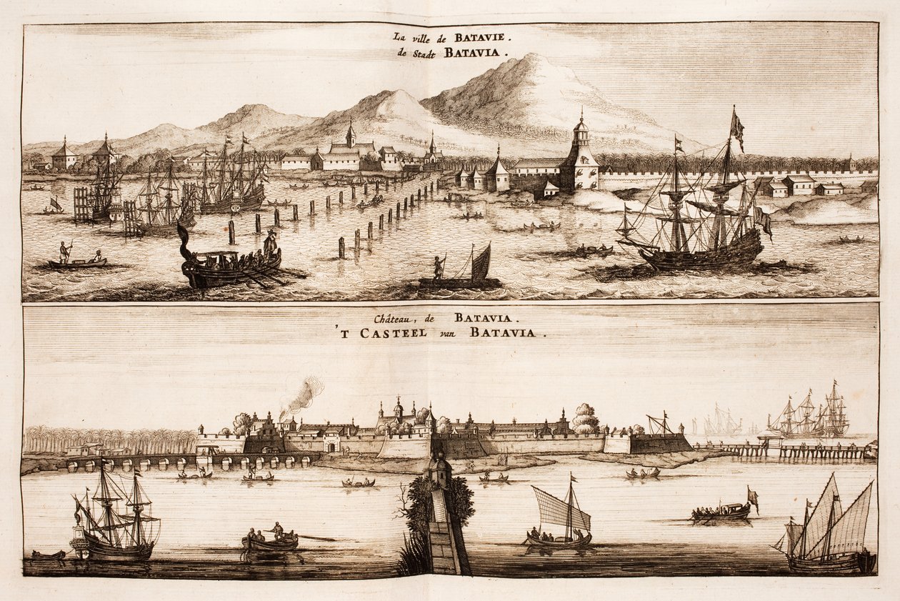 Ville et chateau de Batavie Batavia (Jakarta) tekijältä Johan Nieuhof