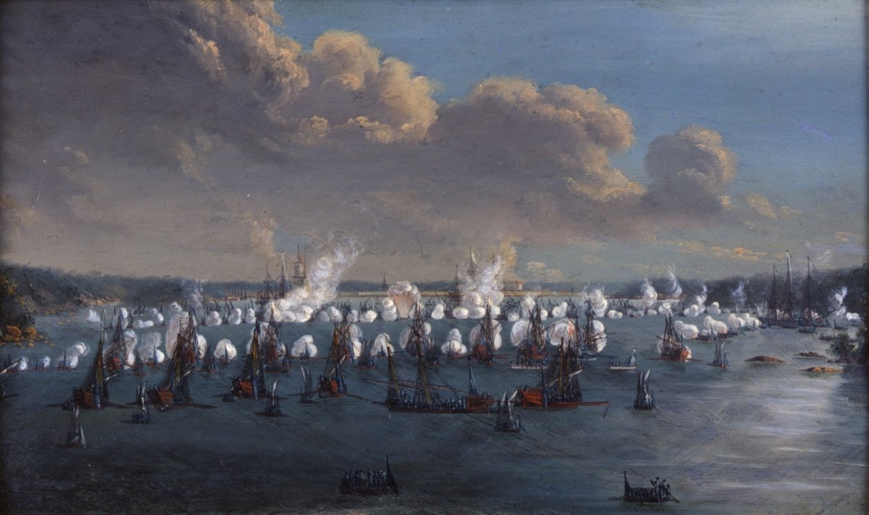 Fredrickshamnin taistelu 15. toukokuuta 1790 tekijältä Johan Tietrich Schoultz