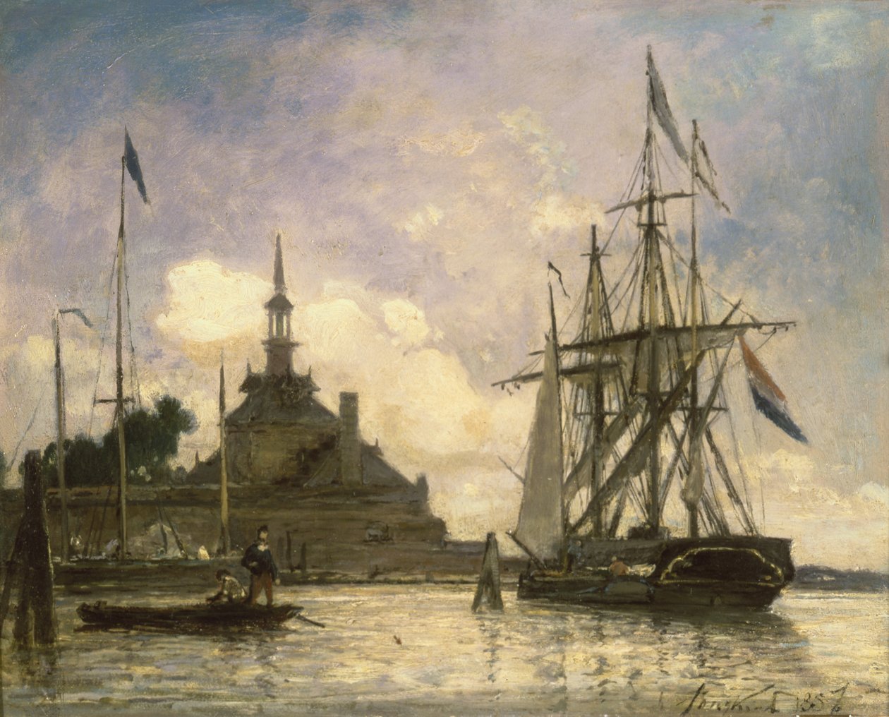 Rotterdamin satama tekijältä Johan Barthold Jongkind