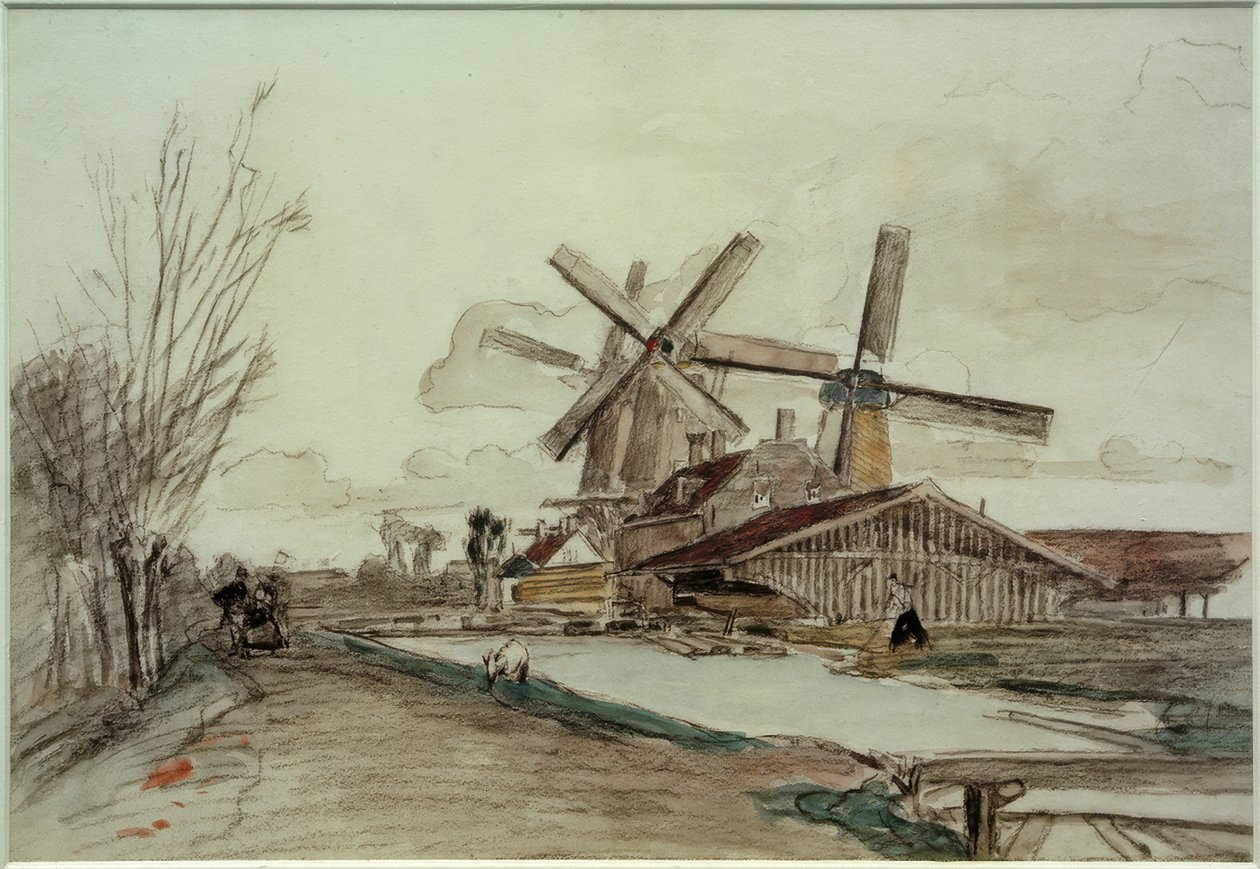 Stolkin tehtaat, Rotterdam tekijältä Johan Barthold Jongkind