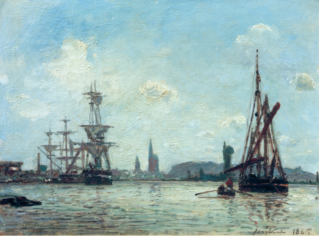 Die Seine bei Rouen tekijältä Johan Barthold Jongkind