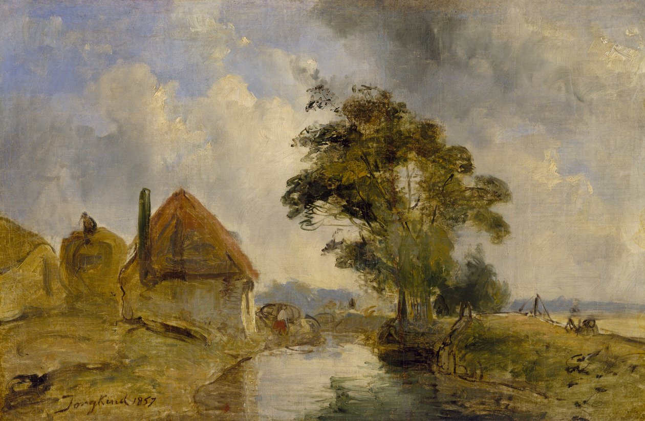 Bredan ympäristö, 1857 tekijältä Johan Barthold Jongkind