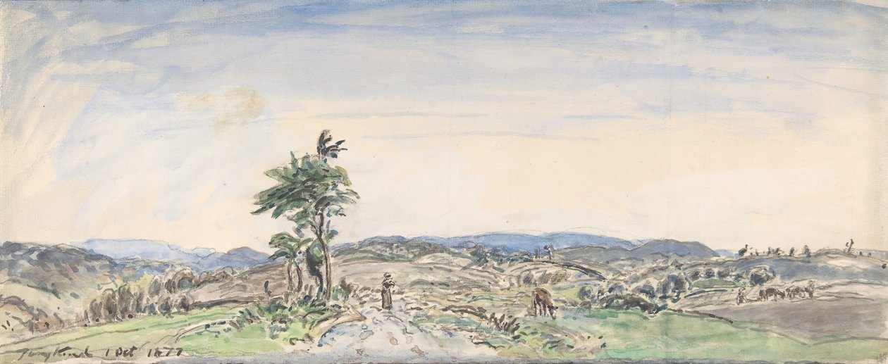 Maisema, 1877. tekijältä Johan Barthold Jongkind