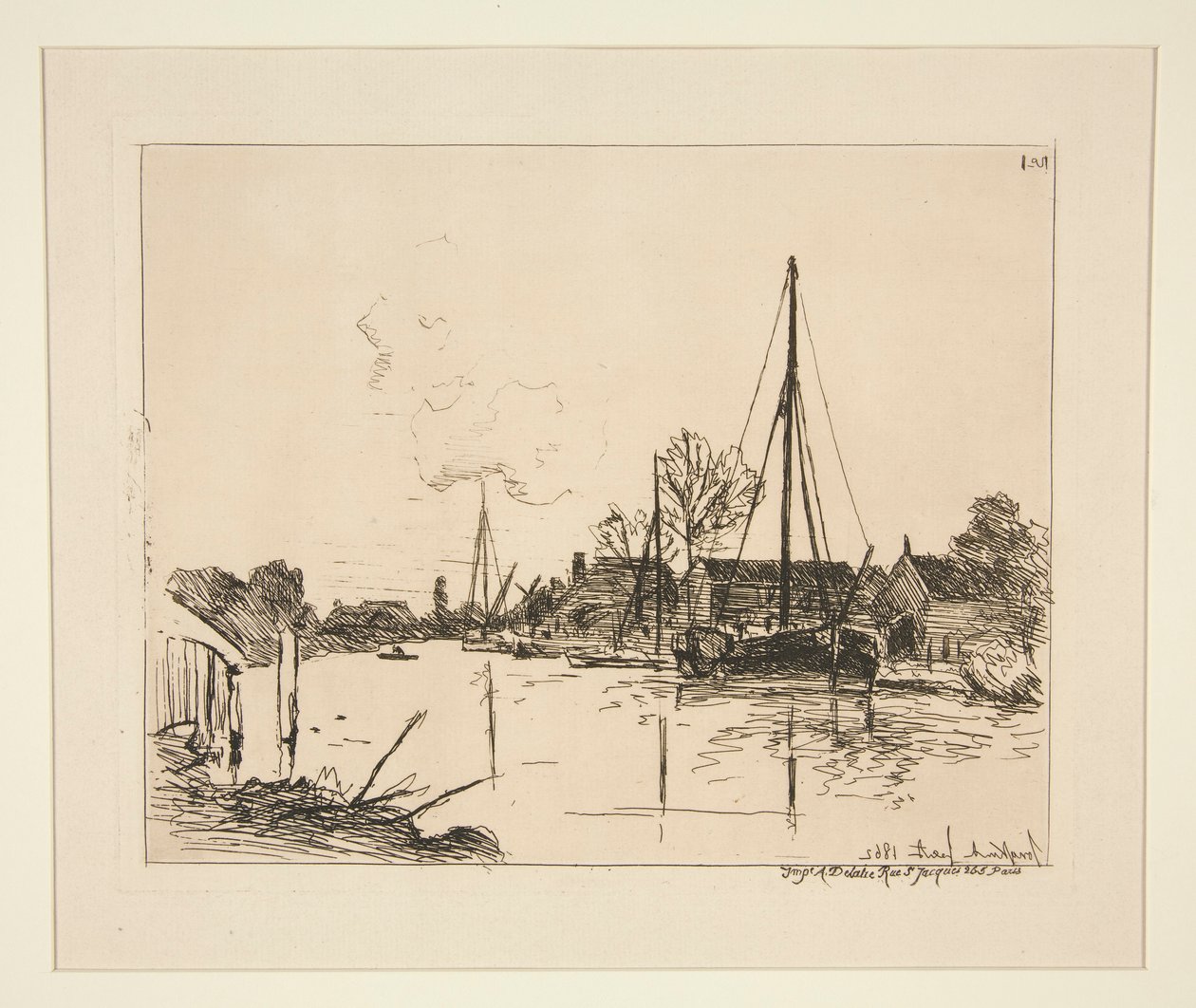 Le Canal (kanava) tekijältä Johan Barthold Jongkind