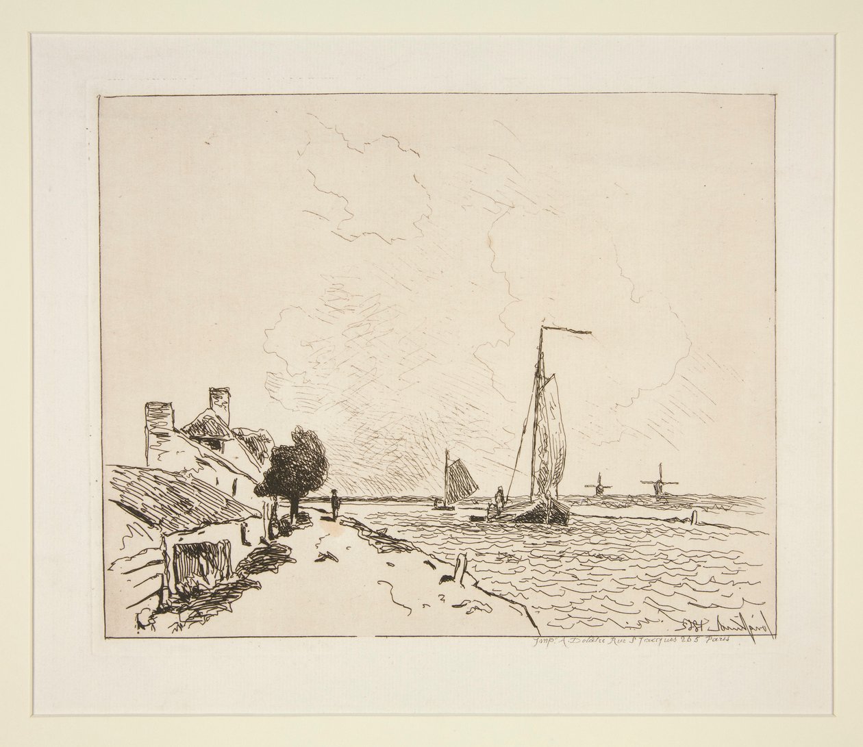 Kaksi venettä? purjehdus (The Two Sailboats) tekijältä Johan Barthold Jongkind