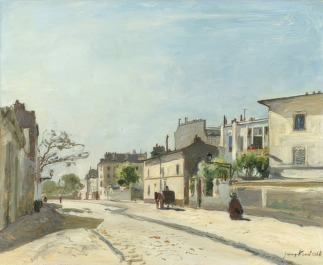 Rue Nôtre-Dame, Pariisi. 1866 tekijältä Johan Barthold Jongkind