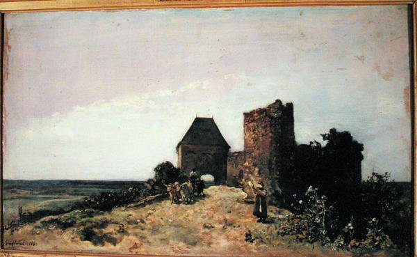 Chateau de Rozemont (Nievre) rauniot 1861 tekijältä Johan Barthold Jongkind
