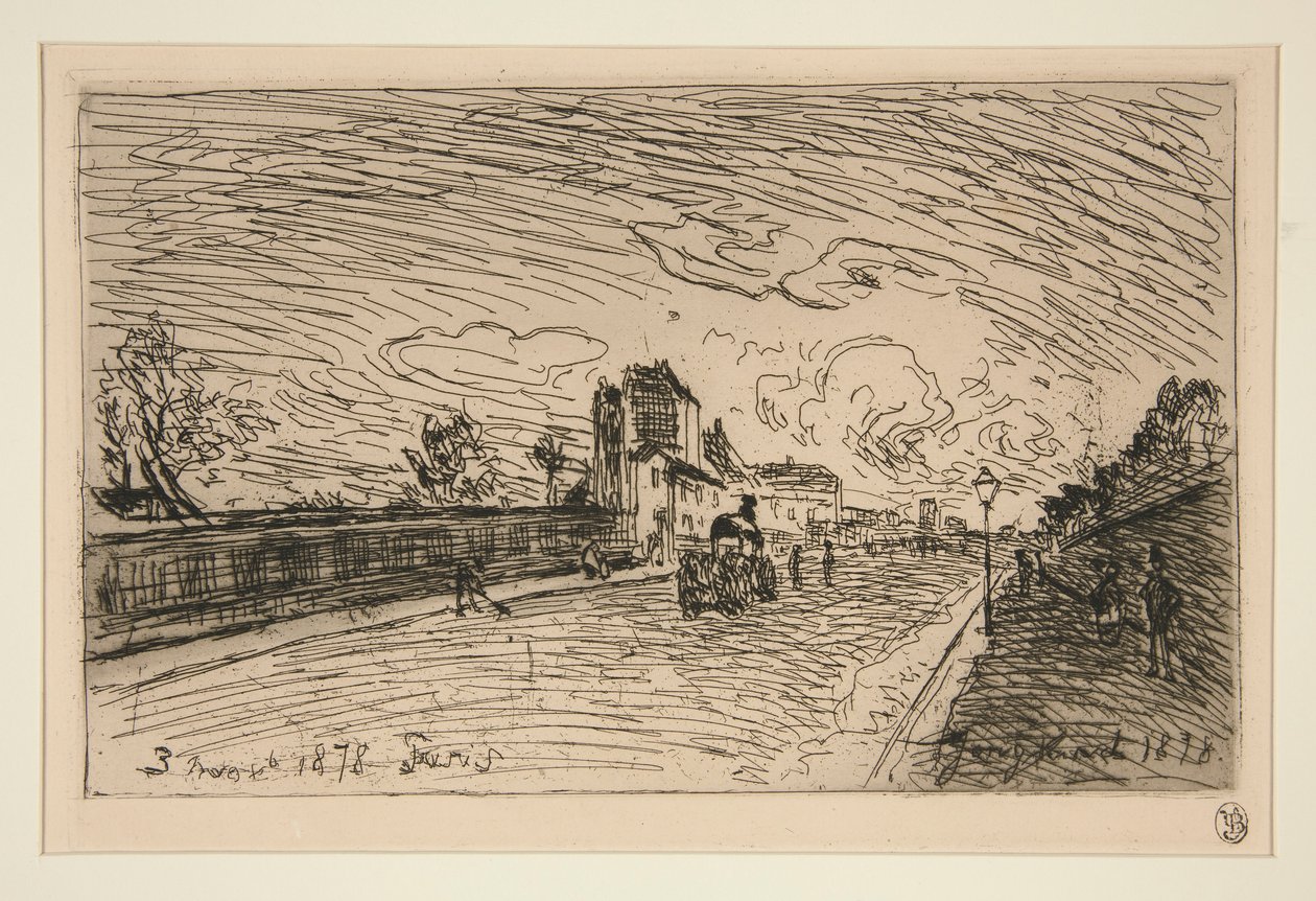 Uloskäynti Cochin Housesta (Faubourg Saint-Jacques) tekijältä Johan Barthold Jongkind