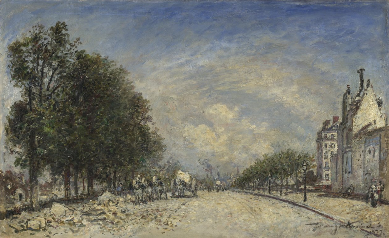 Boulevard de Port-Royal, Pariisi, 1877 tekijältä Johan Barthold Jongkind