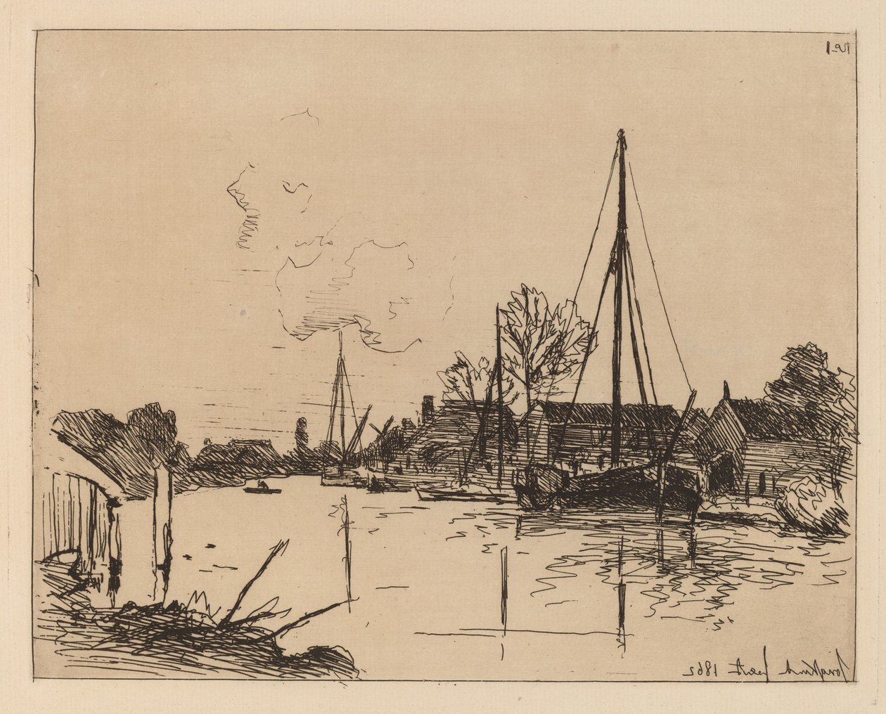 Kanava (Le Canal) tekijältä Johan Barthold Jongkind
