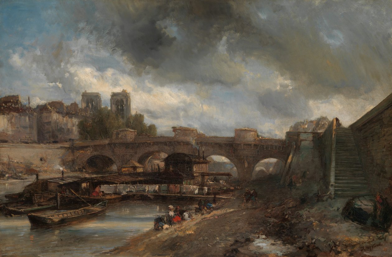 Pont Neuf, 1849-50. tekijältä Johan Barthold Jongkind
