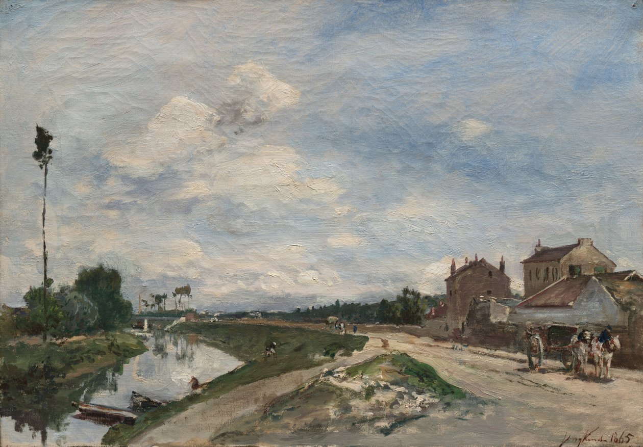 Seine Bas-Meudonissa, 1865 tekijältä Johan Barthold Jongkind