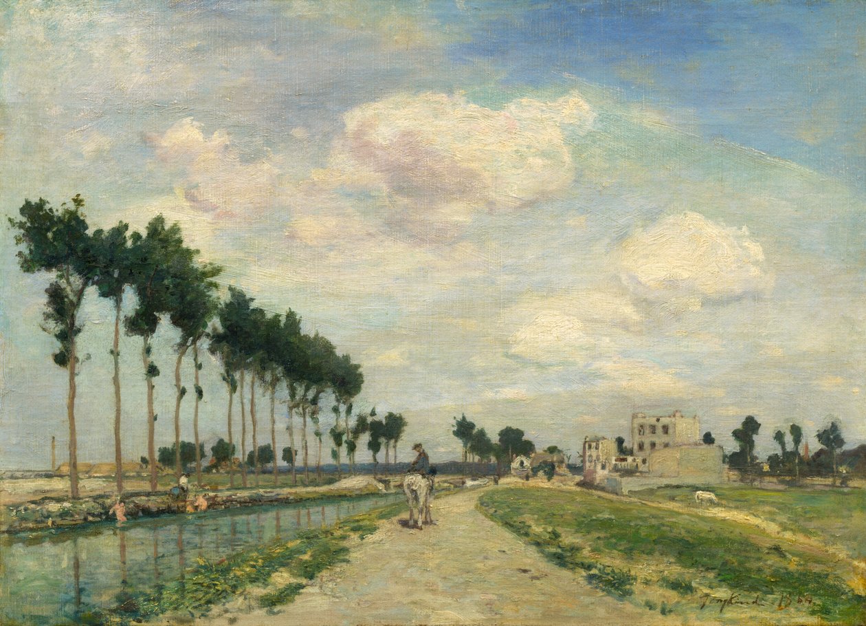 Towpath, 1864. tekijältä Johan Barthold Jongkind