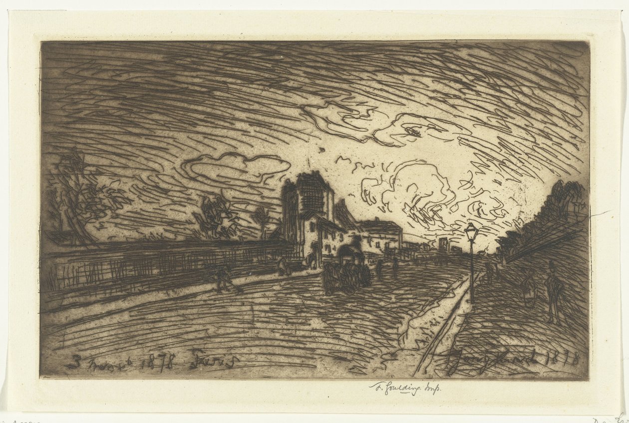 Cochinin sairaalan uloskäynti (Faubourg Saint-Jacques, Pariisi) tekijältä Johan Barthold Jongkind