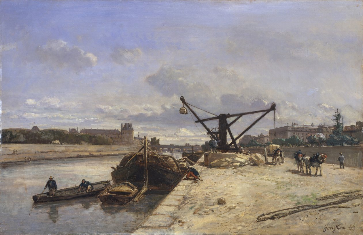 Näkymä Quai dOrsaysta, 1854. tekijältä Johan Barthold Jongkind