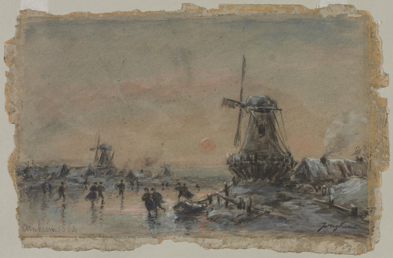 Näkymä Arnheimiin, 1864. tekijältä Johan Barthold Jongkind
