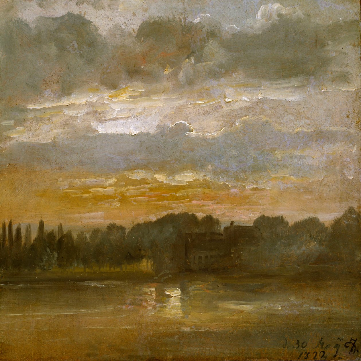Ilta Elben rannalla tekijältä Johan Christian Dahl