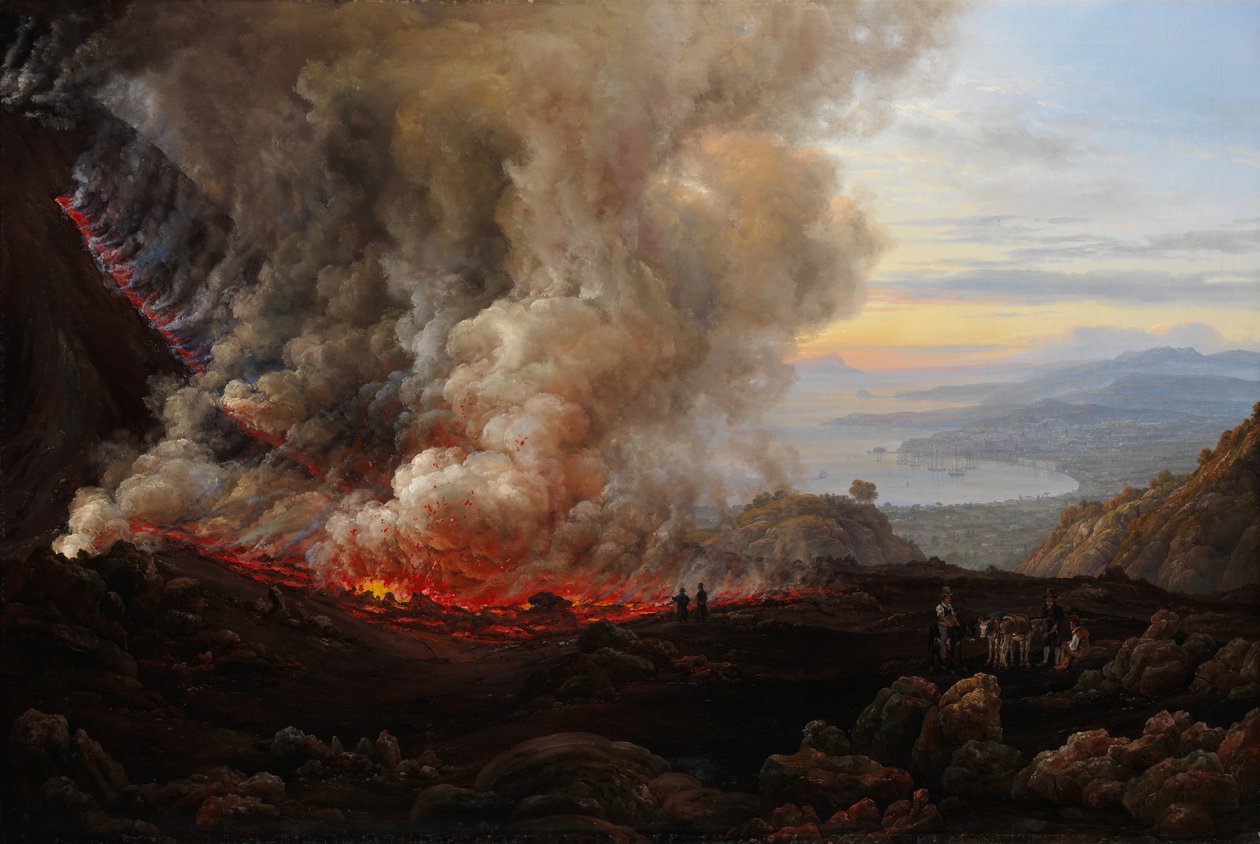 Vesuviuksen purkaus, 1824. tekijältä Johan Christian Dahl