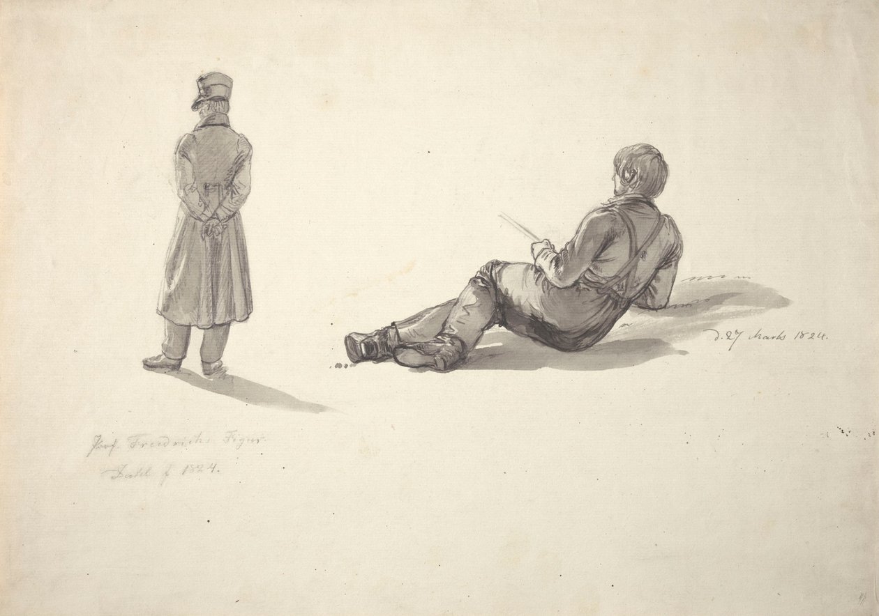 Caspar David Friedrich; Kalastava mies tekijältä Johan Christian Dahl