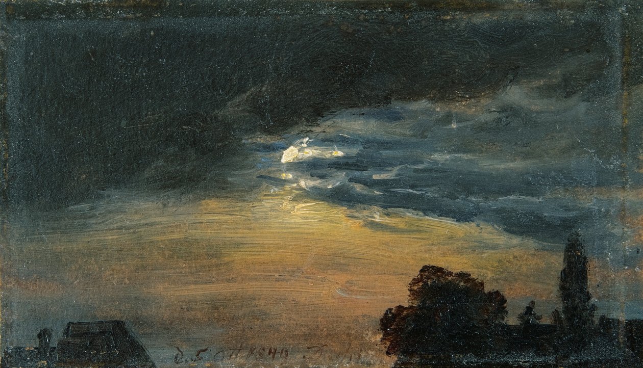 Pilvet kuunvalossa tekijältä Johan Christian Dahl