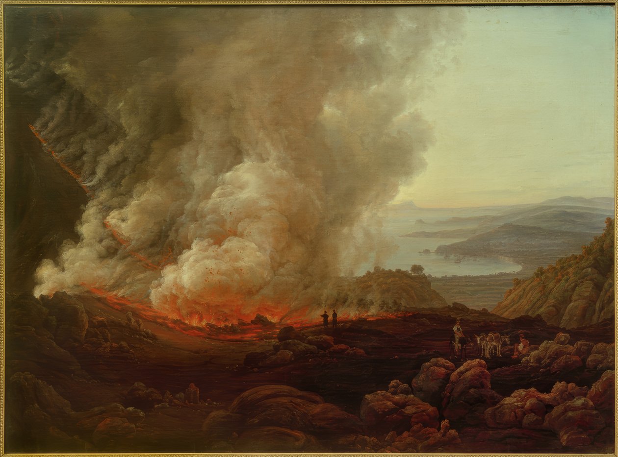 Der Ausbruch des Vesuv, joulukuu 1820 / Gemälde v. J.Ch. Dahl tekijältä Johan Christian Dahl