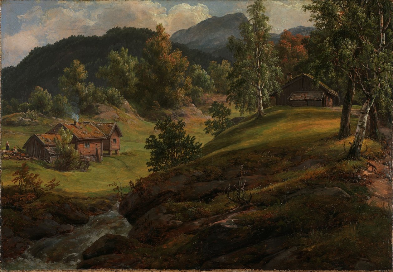 Maatila Lyseklosterissa tekijältä Johan Christian Dahl